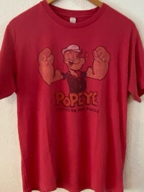 Screen Stars Brand Vintage Popeye The Sailor Graphic T-shirt